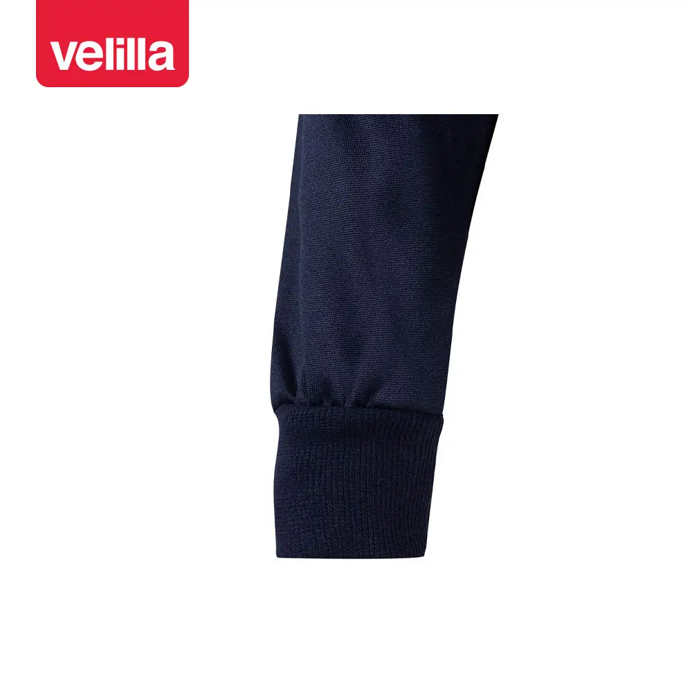 Sudadera bicolor Velilla 305703 con media cremallera 15 Sudadera bicolor Velilla 305703 con media cremallera Azul navy/Amarillo flúor, detalle de puño