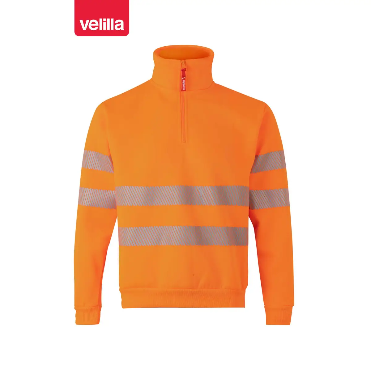 Sudadera Velilla 305704 con media cremallera 5 Sudadera Velilla 305704 con media cremallera Naranja flúor, vista frontal