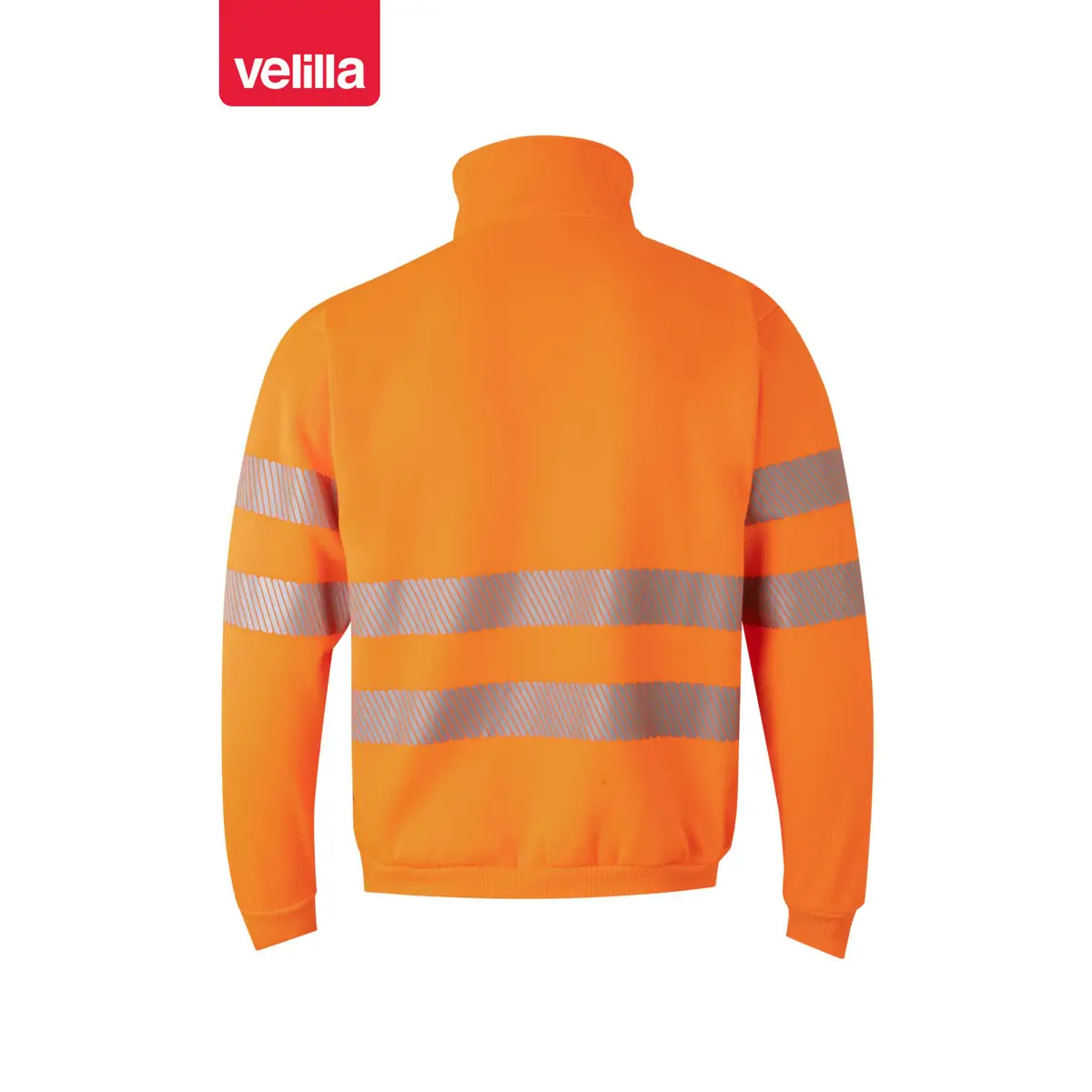 Sudadera Velilla 305704 con media cremallera 7 Sudadera Velilla 305704 con media cremallera Naranja flúor, vista trasera