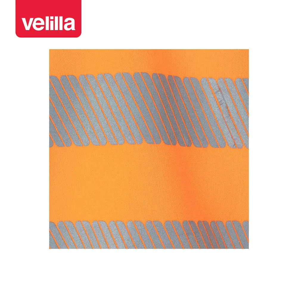 Sudadera Velilla 305704 con media cremallera 11 Sudadera Velilla 305704 con media cremallera Naranja flúor, detalle de cintas reflectantes