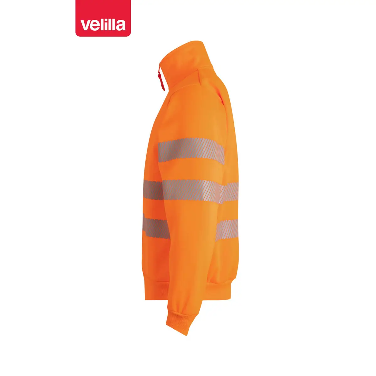 Sudadera Velilla 305704 con media cremallera 6 Sudadera Velilla 305704 con media cremallera Naranja flúor, vista lateral