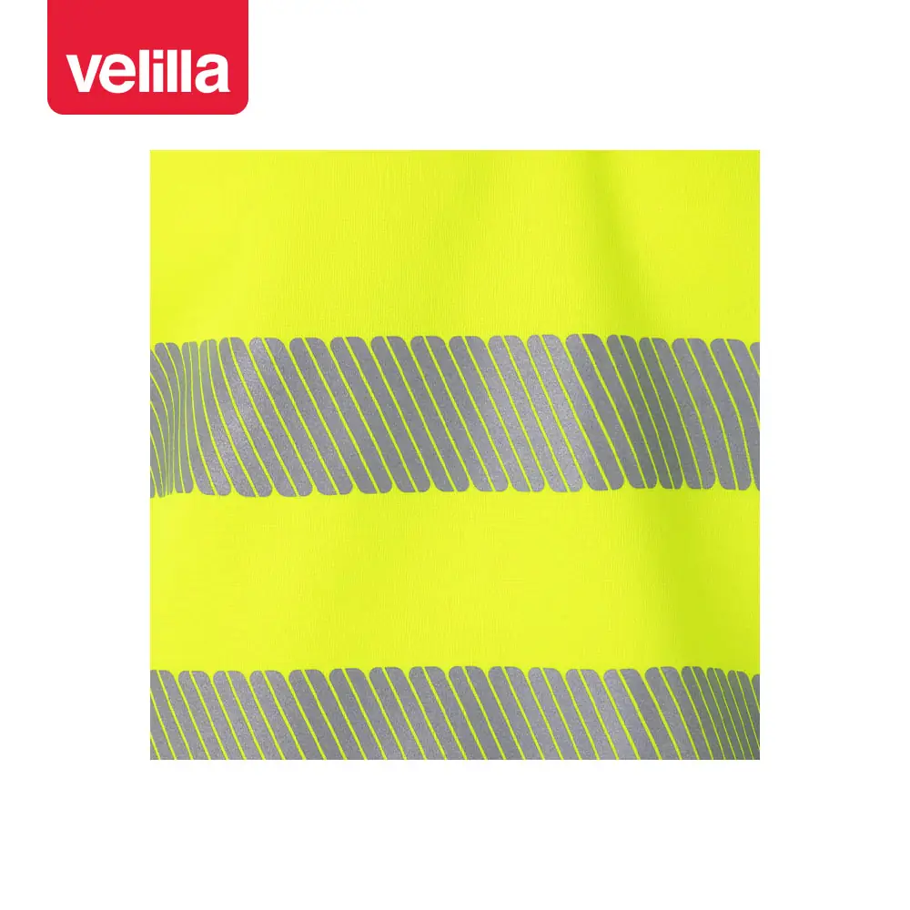 Sudadera Velilla 305704 con media cremallera 8 Sudadera Velilla 305704 con media cremallera Amarillo flúor, detalle de cintas reflectantes