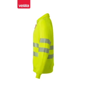 Sudadera Velilla 305704 con media cremallera Amarillo flúor, vista lateral
