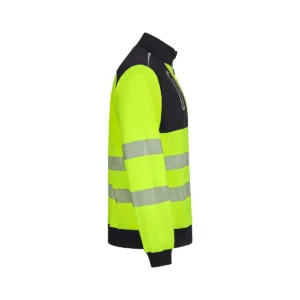 Chaqueta polar Velilla V.Dynamix Hi Vis 305730 Negro/Amarillo flúor, vista lateral opuesto