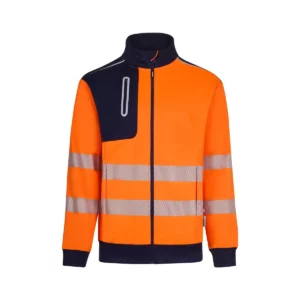 Chaqueta polar Velilla V.Dynamix Hi Vis 305730 Azul navy/Naranja flúor, vista frontal