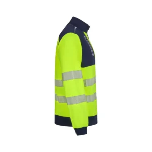 Chaqueta polar Velilla V.Dynamix Hi Vis 305730 Azul navy/Amarillo flúor, vista lateral opuesto