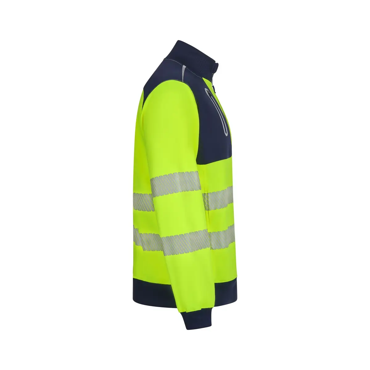 Chaqueta polar Velilla V.Dynamix Hi Vis 305730 4 Chaqueta polar Velilla V.Dynamix Hi Vis 305730 Azul navy/Amarillo flúor, vista lateral opuesto