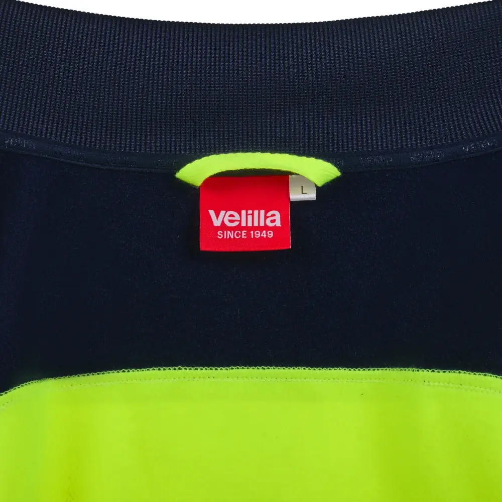 Chaqueta polar Velilla V.Dynamix Hi Vis 305730 18 Chaqueta polar Velilla V.Dynamix Hi Vis 305730 Azul navy/Amarillo flúor, detalle de interior del cuello