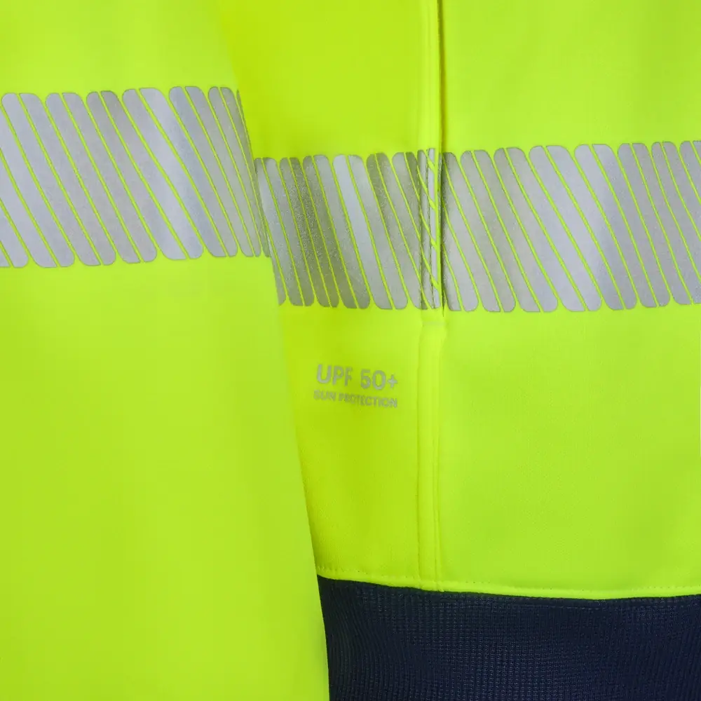 Chaqueta polar Velilla V.Dynamix Hi Vis 305730 21 Chaqueta polar Velilla V.Dynamix Hi Vis 305730 Azul navy/Amarillo flúor, detalle de cinta reflectante segmentada