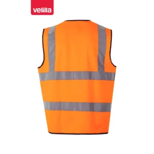 Chaleco alta visibilidad Velilla 305901 Naranja flúor, vista trasera