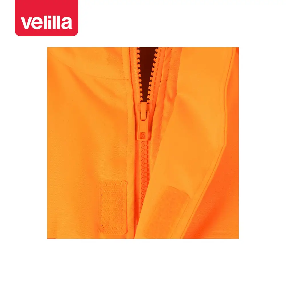 Chaleco acolchado bicolor Velilla 305902 10 Chaleco acolchado bicolor Velilla 305902 Azul navy/Naranja flúor, detalle de cremallera