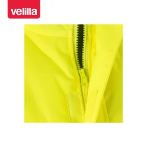 Chaleco acolchado bicolor Velilla 305902 Azul navy/Amarillo flúor, detalle de cremallera