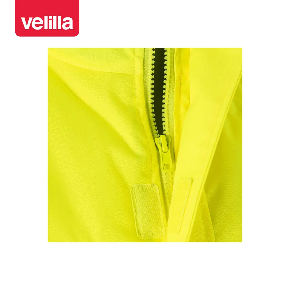 Chaleco acolchado bicolor Velilla 305902 7 Chaleco acolchado bicolor Velilla 305902 Azul navy/Amarillo flúor, detalle de cremallera