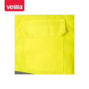 Chaleco acolchado bicolor Velilla 305902 Azul navy/Amarillo flúor, detalle de bolsillo del pecho