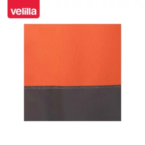 Chaleco con portaidentificación Velilla 305903 Naranja flúor, detalle de tejido y cinta reflectante