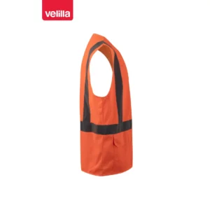 Chaleco con portaidentificación Velilla 305903 Naranja flúor, vista lateral opuesto