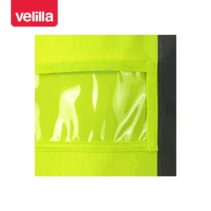 Chaleco con portaidentificación Velilla 305903 Amarillo flúor, detalle de ventana porta-identificación