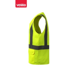Chaleco con portaidentificación Velilla 305903 Amarillo flúor, vista lateral