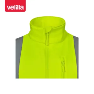Chaleco soft shell Velilla 305905 Amarillo flúor, detalle de cuello