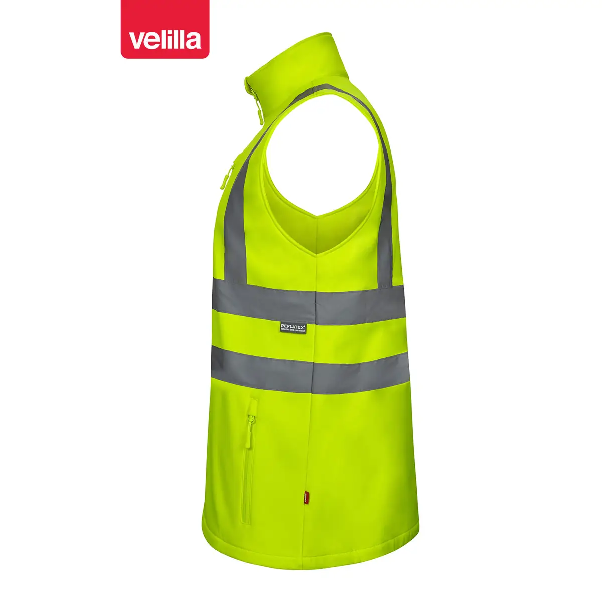 Chaleco soft shell Velilla 305905 2 Chaleco soft shell Velilla 305905 Amarillo flúor, vista lateral