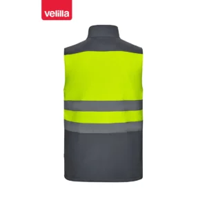 Chaleco soft shell bicolor Velilla 305906 Gris/Amarillo flúor, vista trasera