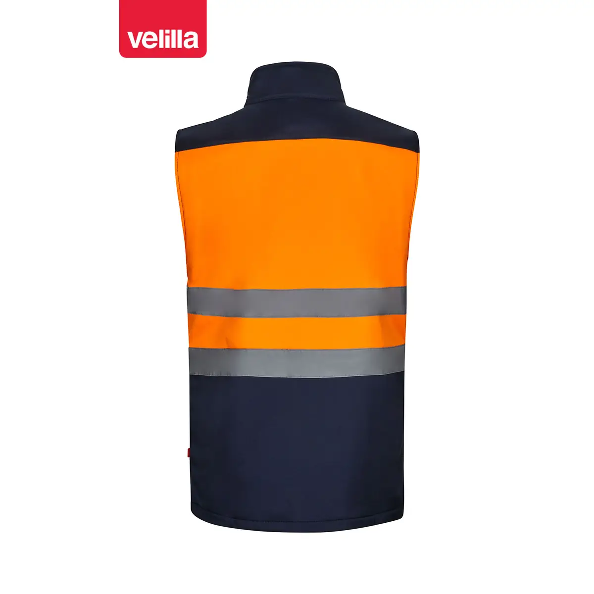 Chaleco soft shell bicolor Velilla 305906 15 Chaleco soft shell bicolor Velilla 305906 Azul navy/Naranja flúor, vista trasera