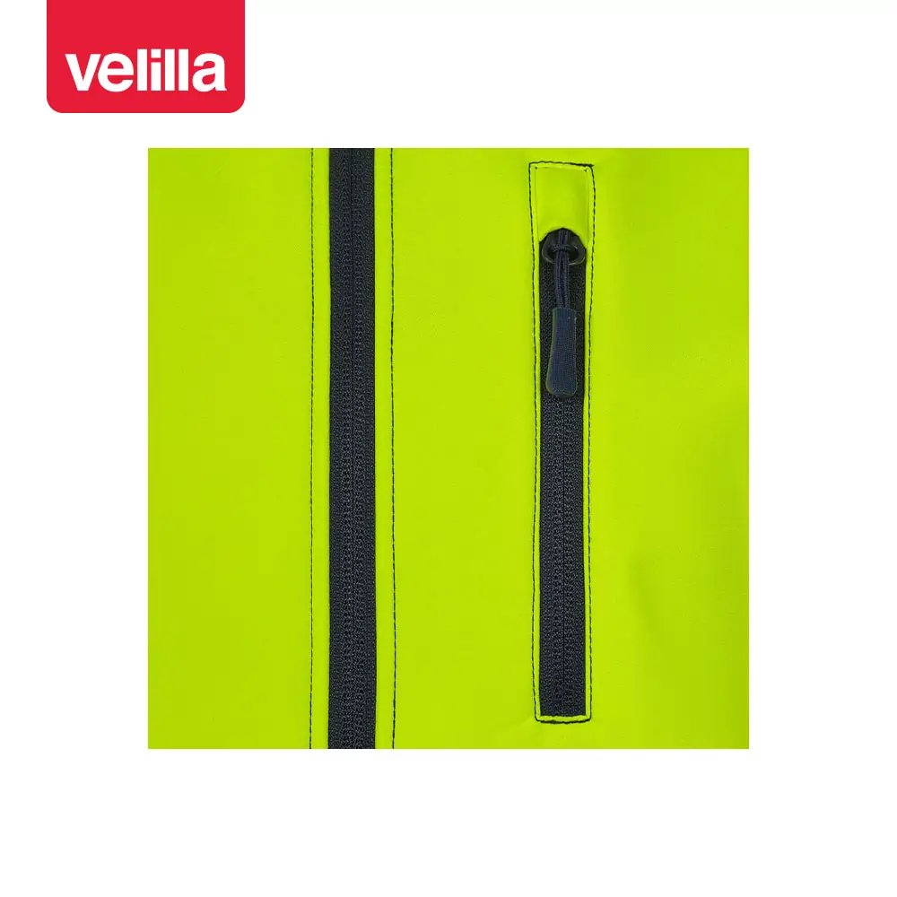 Chaleco soft shell bicolor Velilla 305906 20 Chaleco soft shell bicolor Velilla 305906 Azul navy/Amarillo flúor, detalle de bolsillo del pecho