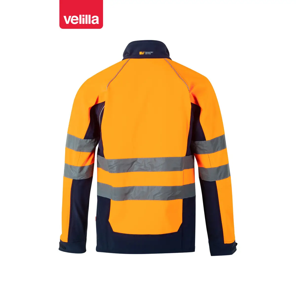 Cazadora softshell bicolor Velilla 306001 6 Cazadora softshell bicolor Velilla 306001 Azul marino/Naranja flúor, vista trasera