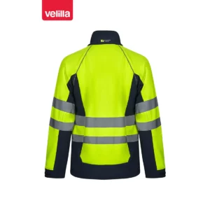 Cazadora softshell bicolor Velilla 306001 Azul marino/Amarillo flúor, vista trasera