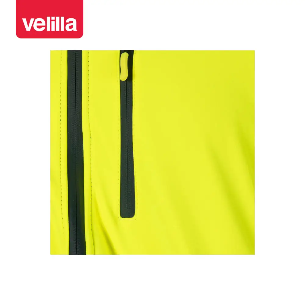 Cazadora softshell bicolor Velilla 306001 10 Cazadora softshell bicolor Velilla 306001 Azul marino/Amarillo flúor, detalle de bolsillo del pecho
