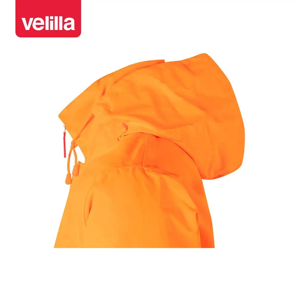 Parka bicolor alta visibilidad Velilla 306002 20 Parka bicolor alta visibilidad Velilla 306002 Azul marino/Naranja flúor, detalle de capucha