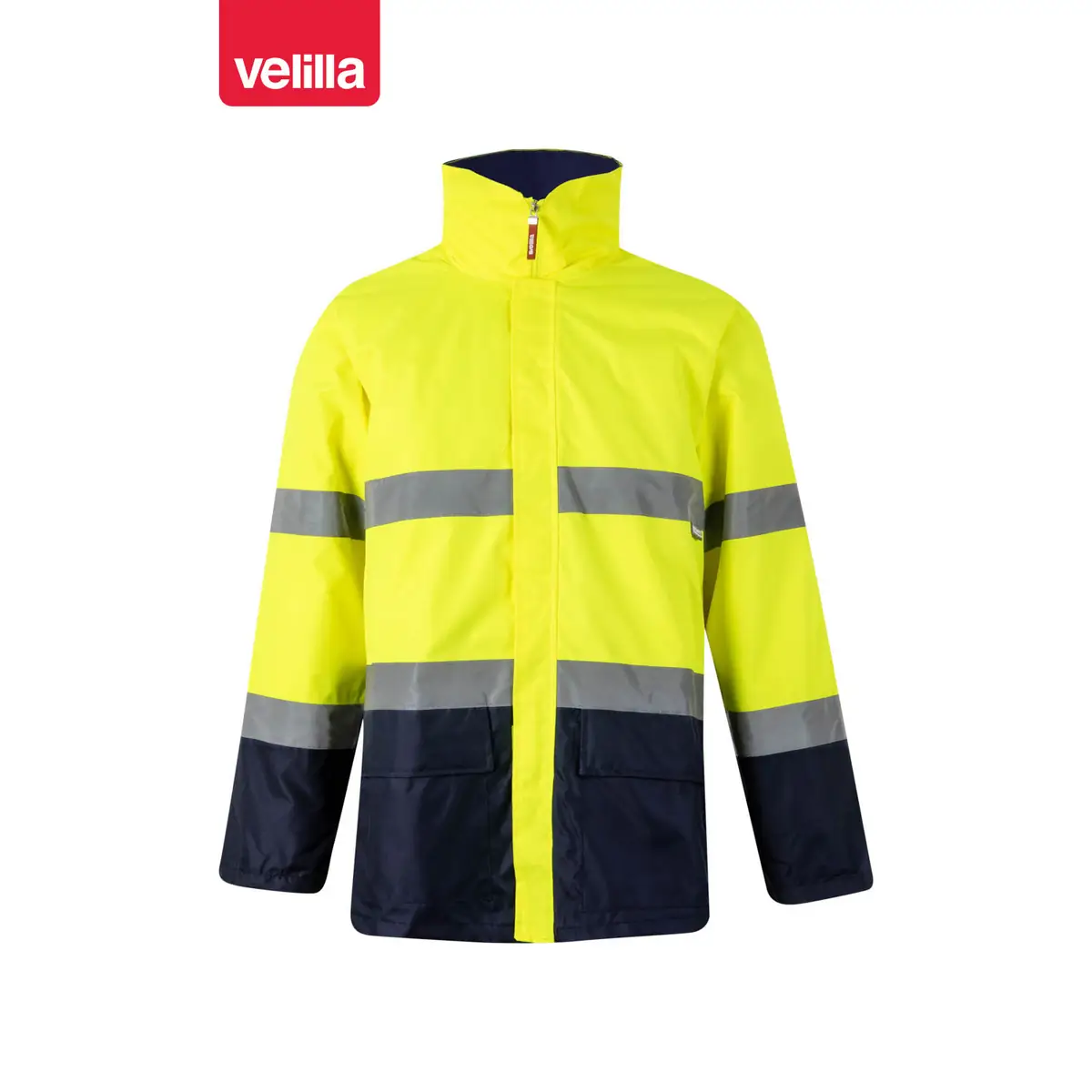 Parka bicolor alta visibilidad Velilla 306002 27 Parka bicolor alta visibilidad Velilla 306002 Azul marino/Amarillo flúor, vista frontal
