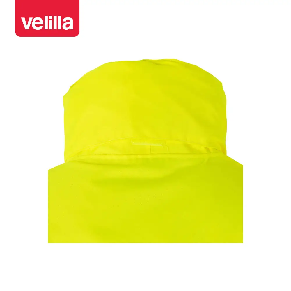 Parka bicolor alta visibilidad Velilla 306002 18 Parka bicolor alta visibilidad Velilla 306002 Azul marino/Amarillo flúor, detalle de parte trasera del cuello