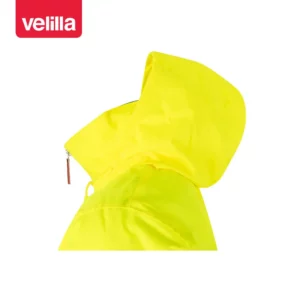 Parka bicolor alta visibilidad Velilla 306002 Verde/Amarillo flúor, detalle de capucha