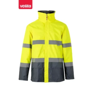 Parka bicolor alta visibilidad Velilla 306002 Gris/Amarillo flúor, vista frontal