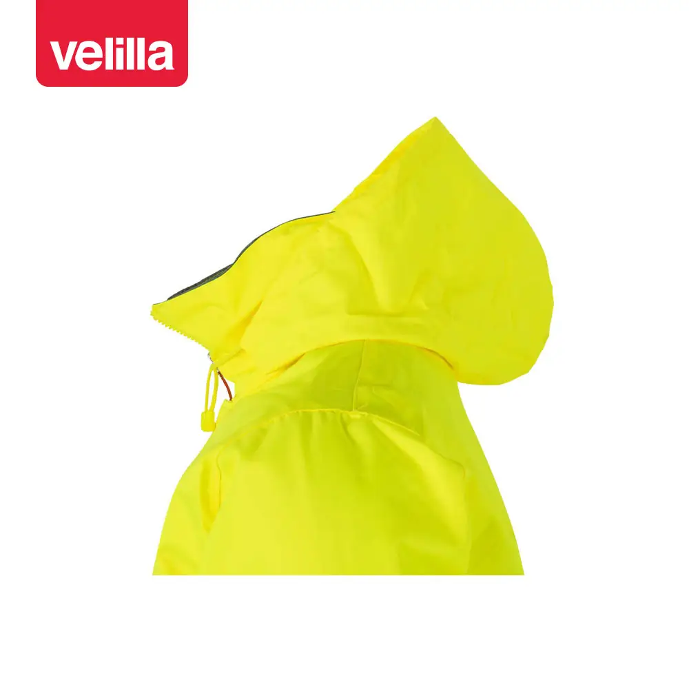 Parka bicolor alta visibilidad Velilla 306002 7 Parka bicolor alta visibilidad Velilla 306002 Gris/Amarillo flúor, detalle de capucha