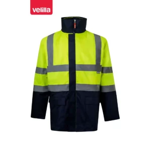 Parka 4 en 1 bicolor Velilla 306003 Azul marino/Amarillo flúor, vista frontal