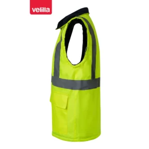 Parka 4 en 1 bicolor Velilla 306003 Azul marino/Amarillo flúor, vista lateral del chaleco interior