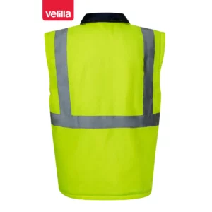 Parka 4 en 1 bicolor Velilla 306003 Azul marino/Amarillo flúor, vista trasera del chaleco interior