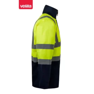 Parka 4 en 1 bicolor Velilla 306003 Azul marino/Amarillo flúor, vista lateral opuesto
