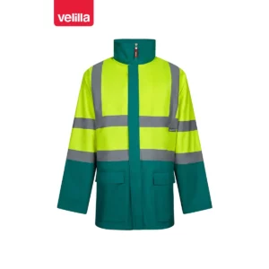 Parka 4 en 1 bicolor Velilla 306003 Verde/Amarillo flúor, vista frontal