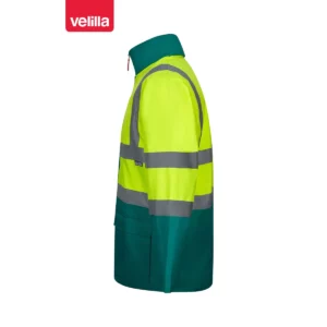 Parka 4 en 1 bicolor Velilla 306003 Verde/Amarillo flúor, vista lateral