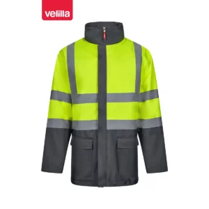 Parka 4 en 1 bicolor Velilla 306003 Gris/Amarillo flúor, vista frontal