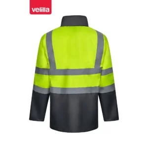 Parka 4 en 1 bicolor Velilla 306003 Gris/Amarillo flúor, vista trasera