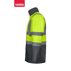 Parka 4 en 1 bicolor Velilla 306003 Gris/Amarillo flúor, vista lateral