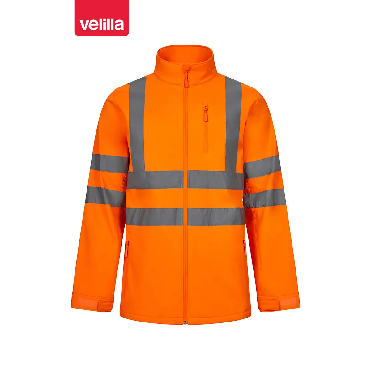 Cazadora softshell alta visibilidad Velilla 306005 4 Cazadora softshell alta visibilidad Velilla 306005 naranja flúor, vista frontal