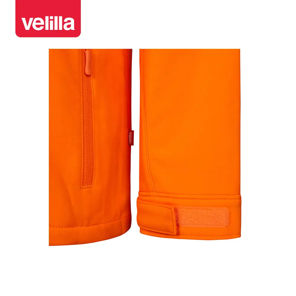 Cazadora softshell alta visibilidad Velilla 306005 12 Cazadora softshell alta visibilidad Velilla 306005 naranja flúor, detalle de puño y cremallera