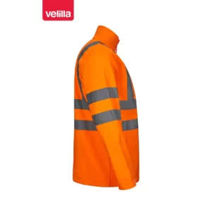 Cazadora softshell alta visibilidad Velilla 306005 naranja flúor, vista lateral