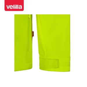 Cazadora softshell alta visibilidad Velilla 306005 amarillo flúor, detalle de puño y cremallera