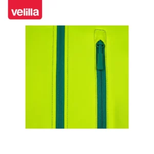 Cazadora softshell bicolor Velilla 306006 Verde/Amarillo flúor, detalle de bolsillo del pecho